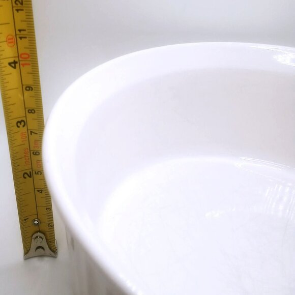 Corning Ware Casserole Dish Round French White Stoneware Pyrex Lid 1.4L 1.5 Qt - Picture 8 of 10